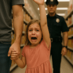 A menina levantou a mão com os cinco dedos estendidos — mas não se tratava de um simples cumprimento. Era um pedido silencioso de ajuda Imagem da página de origem